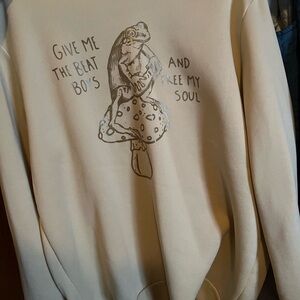 Cream Graphic Women's Sweater